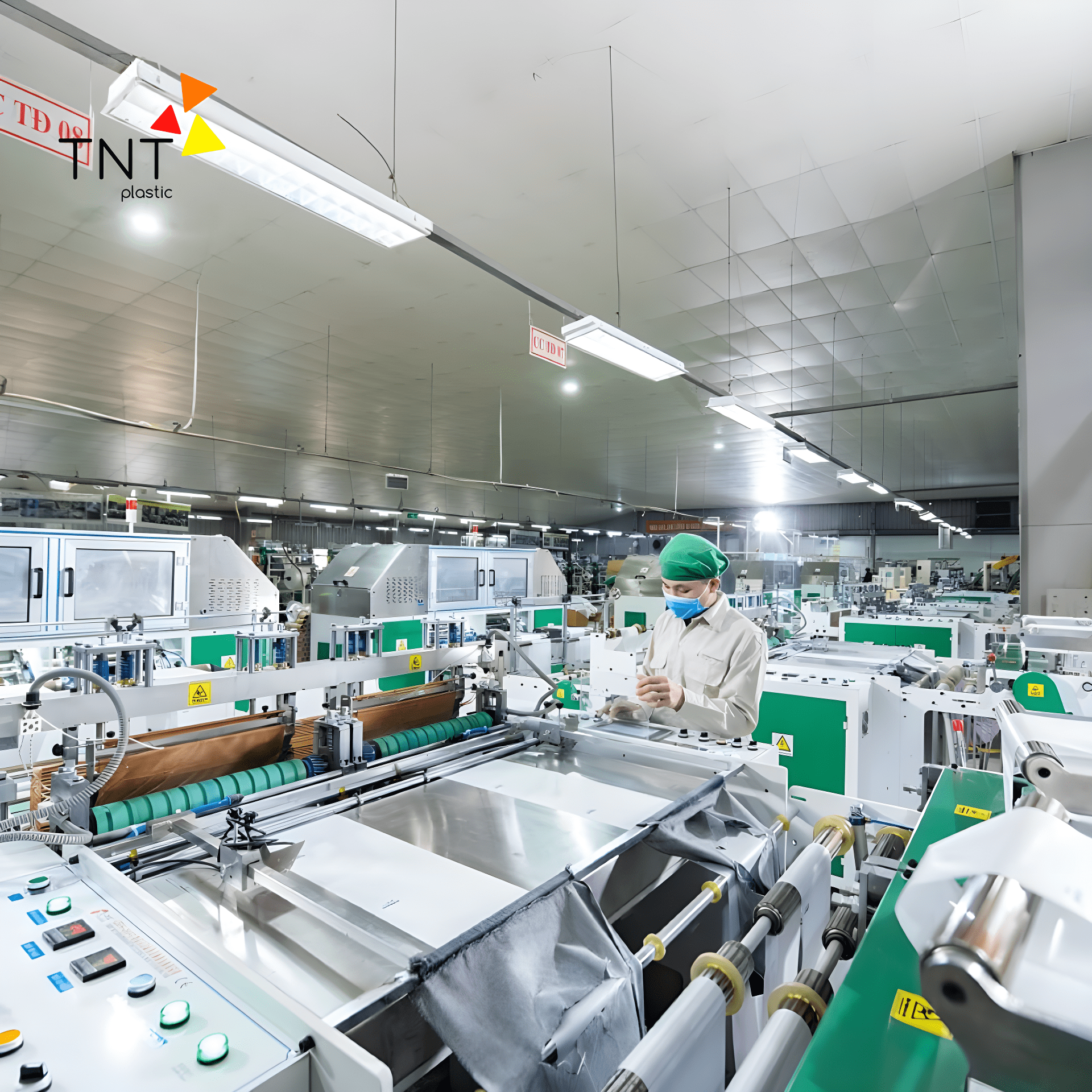 Máy chiller trục vít được sử dụng trong xưởng nhựa