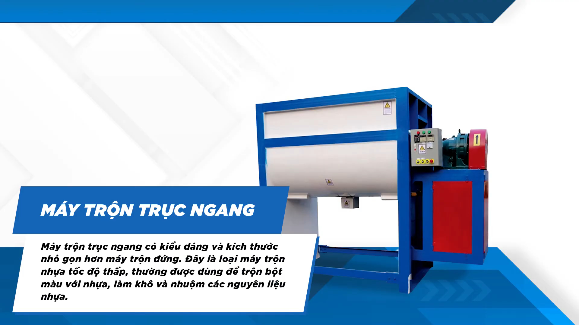 Máy trộn ngang có nhiều đặc điểm khá ưu việt