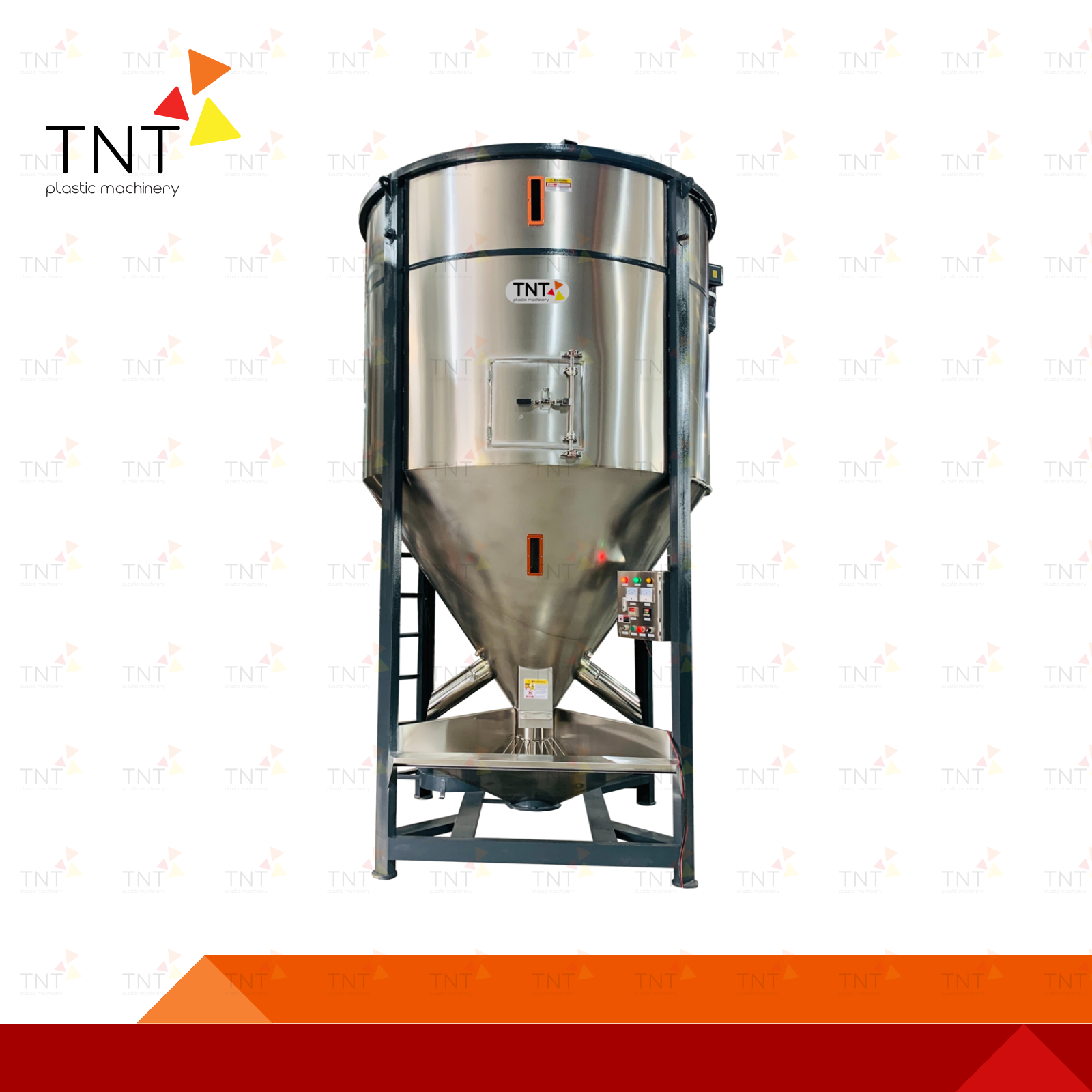Máy trộn nhựa đứng trên 500kg phù hợp với các nhà máy quy mô lớn