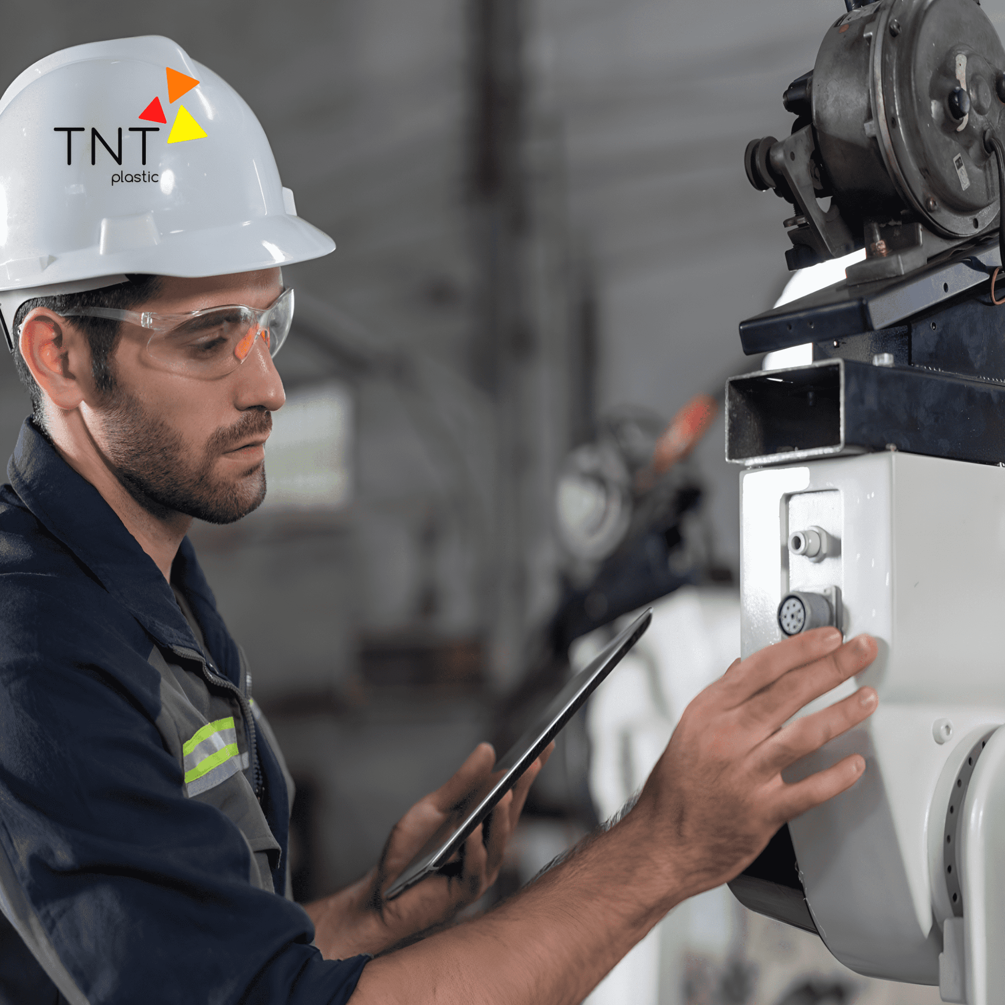 nhân viên đang bảo dưỡng máy làm lạnh nước Chiller