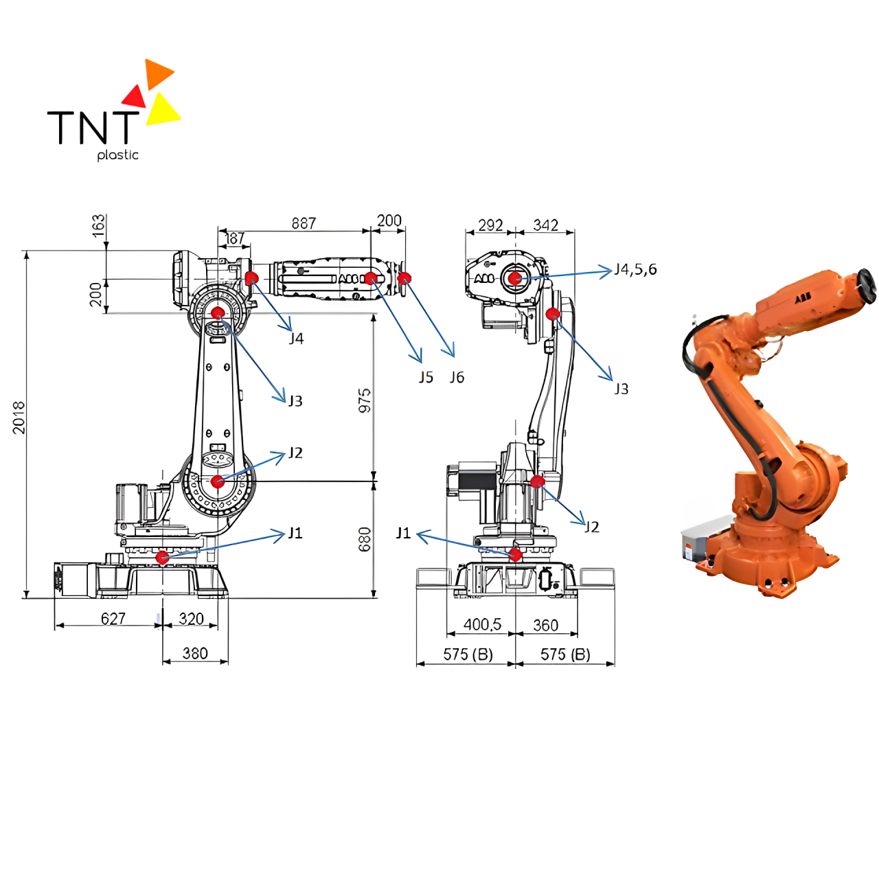 Cấu tạo của cánh tay robot được sản xuất với nhiều bộ phận khác nhau