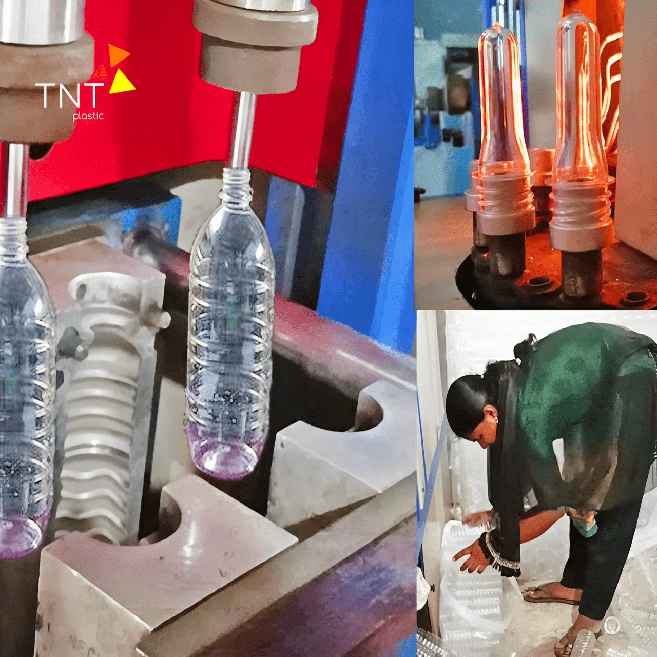 Các bước gia công phôi chai nhựa