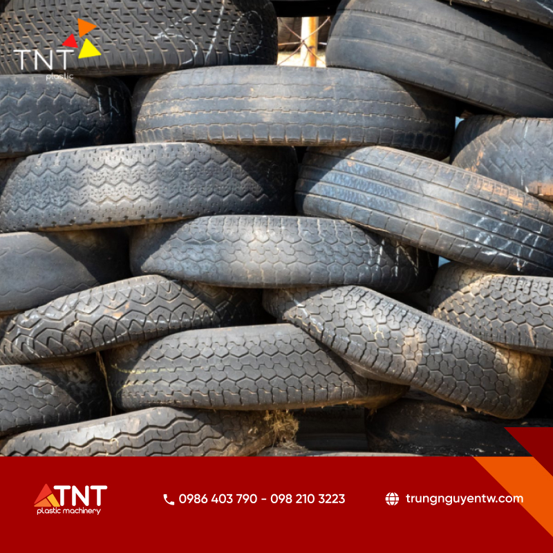 Lốp vỏ xe là nguyên liệu không nên đưa vào máy nghiền nhựa