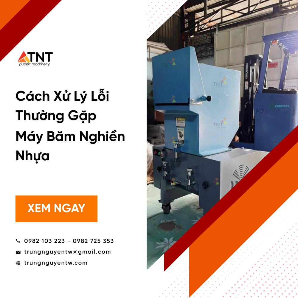 Cách xử lý lỗi thường gặp máy băm nghiền nhựa