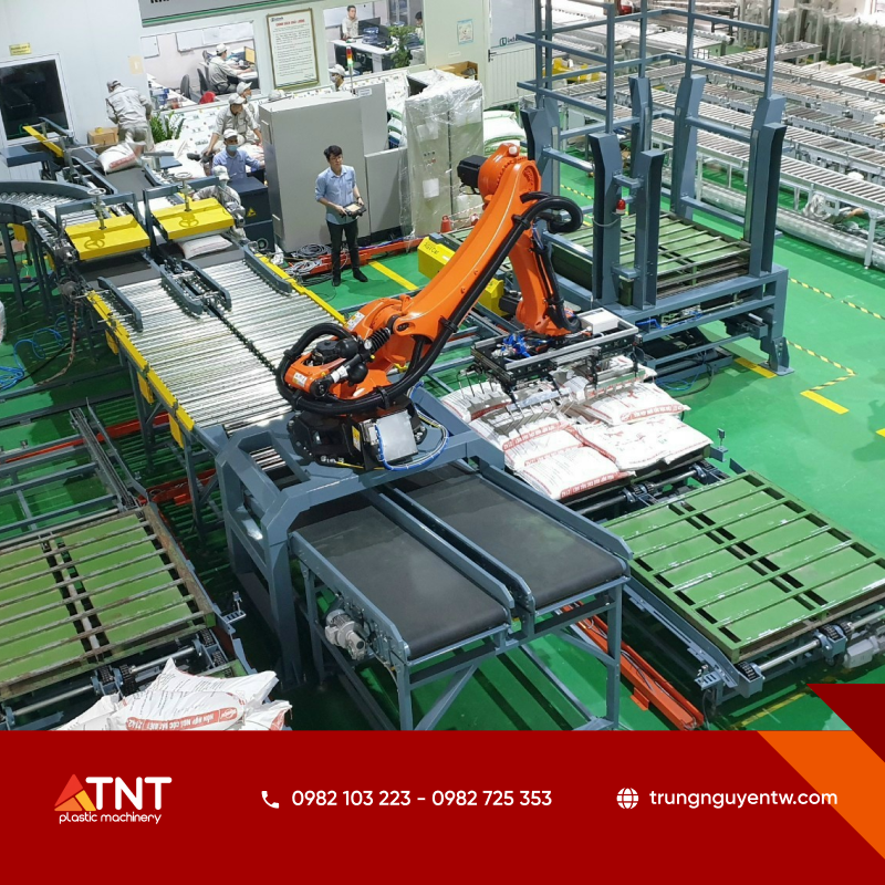 Dây chuyền sản xuất tự động hóa giúp giảm đáng kể sự phụ thuộc vào lao động thủ công