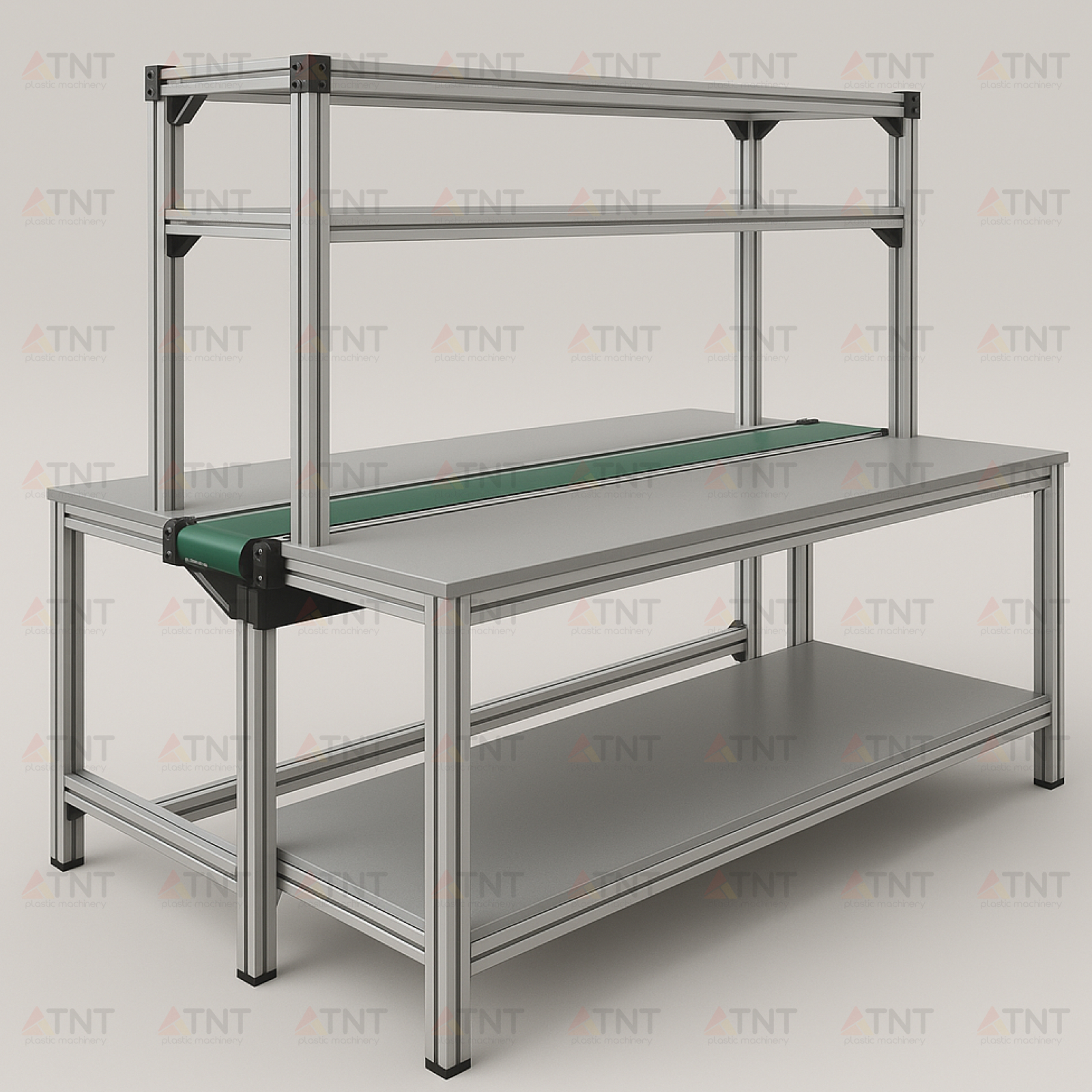 Bàn thao tác khung nhôm định hình gọn, nhẹ, có tính thẩm mỹ
