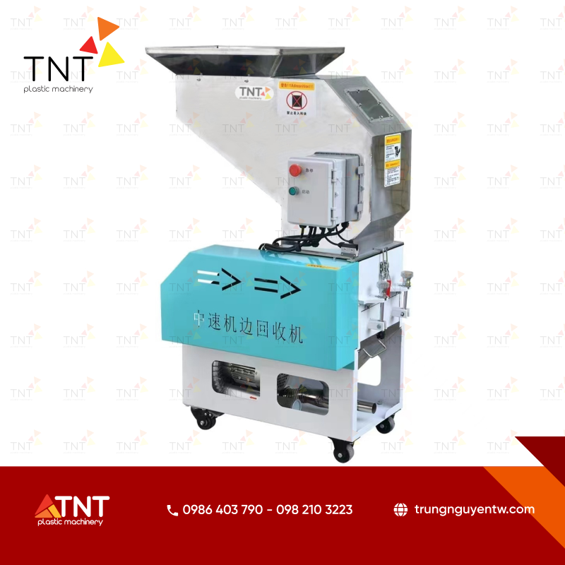 Máy nghiền nhựa tốc độ trung bình để nghiền nhựa mỏng