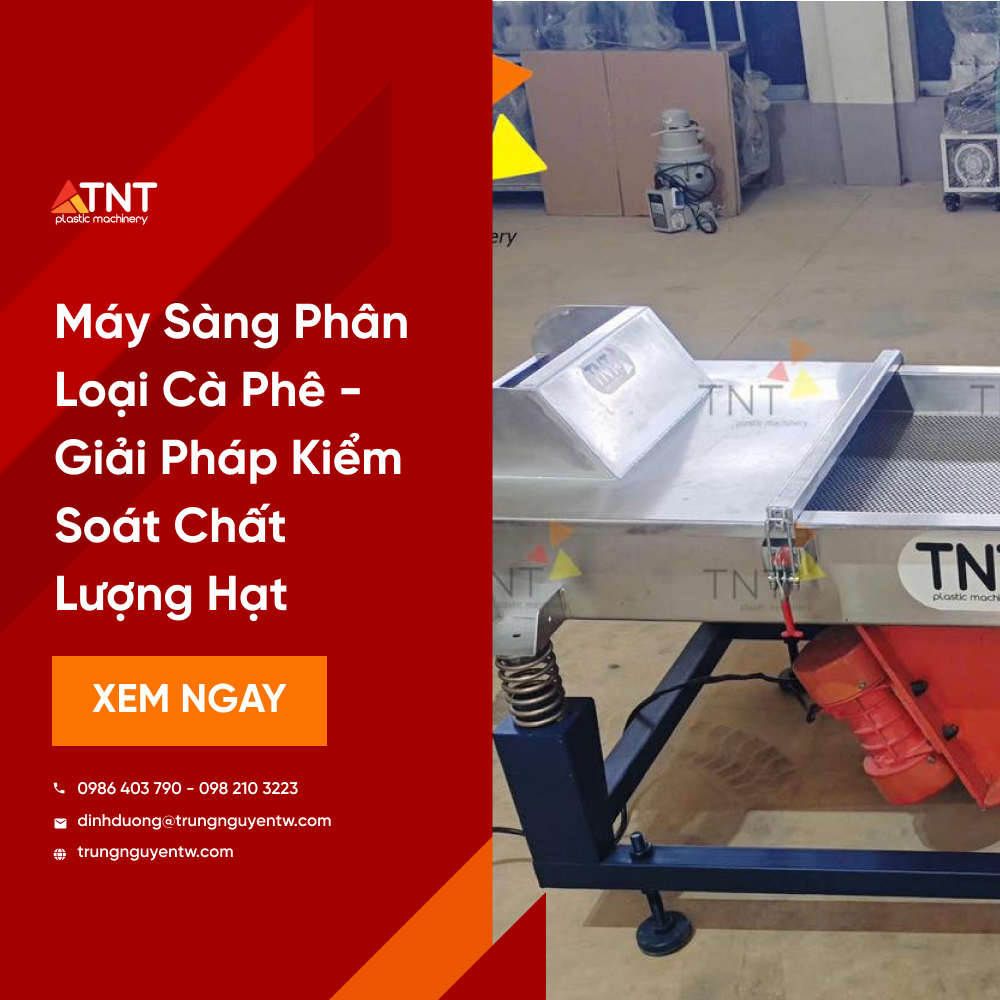 Máy sàng phân loại cà phê giúp tự động hóa quy trình phân loại hạt cà phê