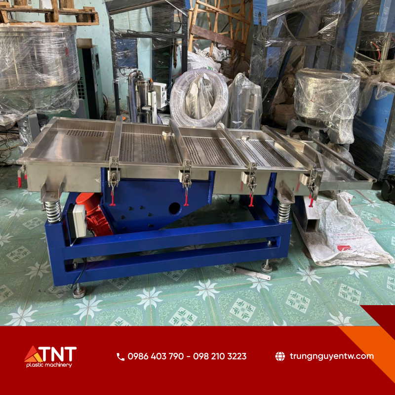 Máy rung bột được sử dụng nhiều trong ngành nhựa, thực phẩm