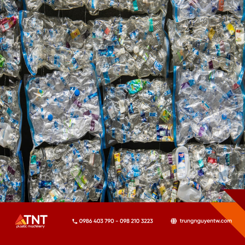 Kiện chai nhựa PET đã qua xử lý ép khối