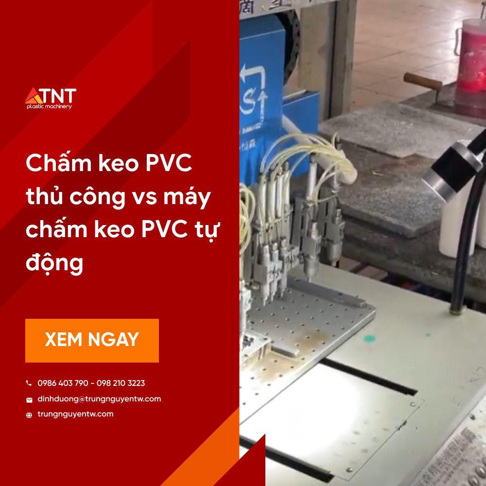 Chấm keo PVC thủ công vs máy chấm keo PVC tự động