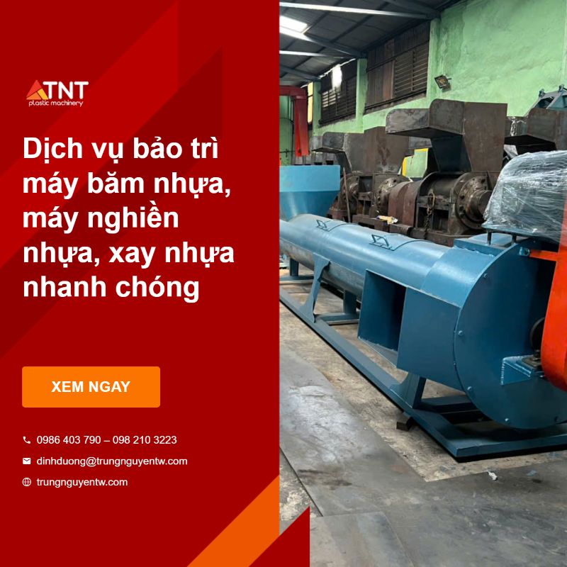 Dịch vụ bảo trì, bảo dưỡng, sửa chữa máy băm nhựa