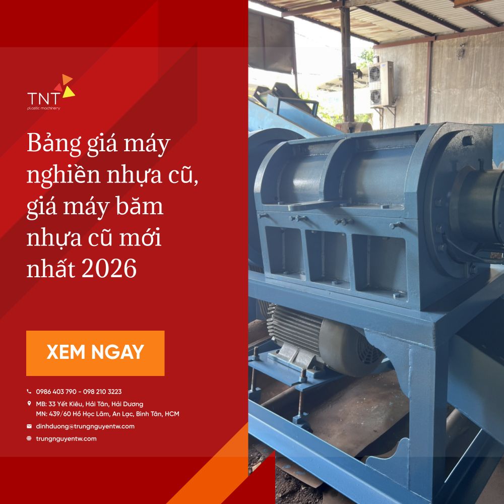 Bảng giá máy băm, máy nghiền nhựa cũ
