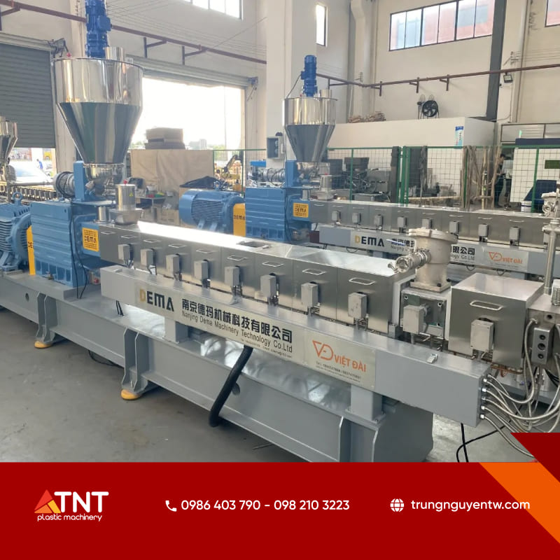 Hệ thống máy đùn tạo hạt nhựa công nghiệp công suất lớn thương hiệu TNT