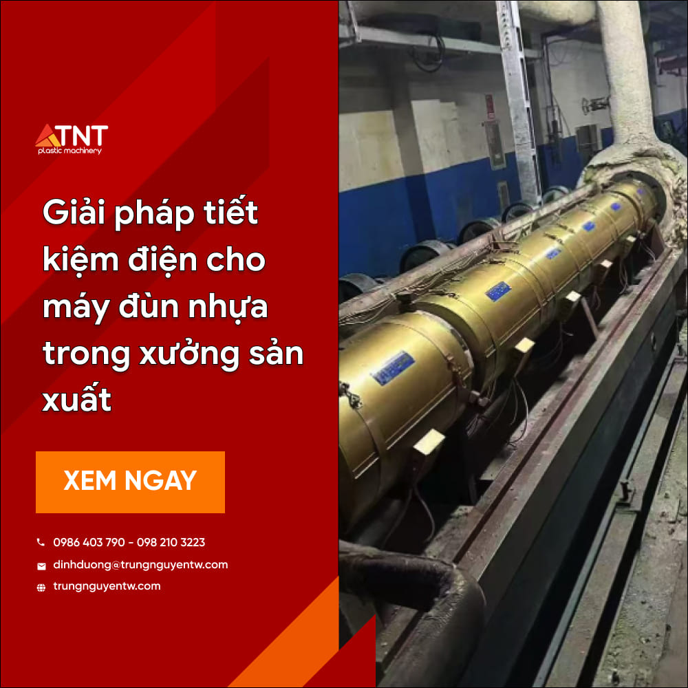 Giải pháp tiết kiệm điện cho máy đùn nhựa trong xưởng sản xuất