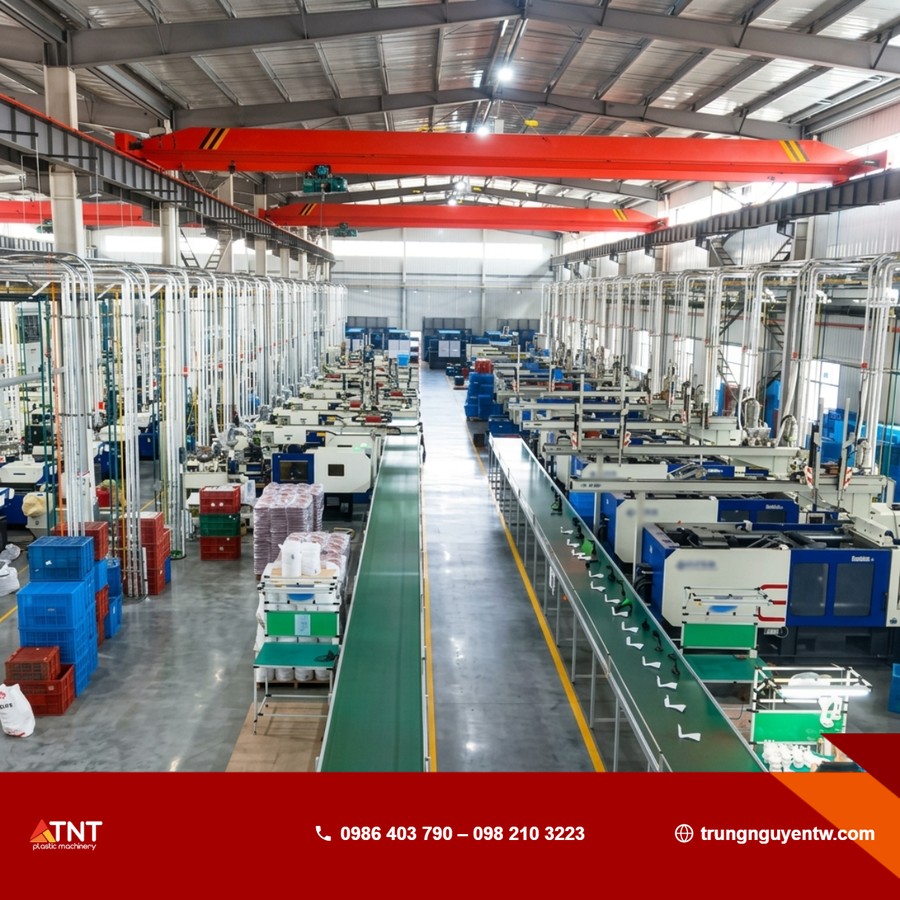 Hệ thống cấp liệu trung tâm trong sản xuất nhựa