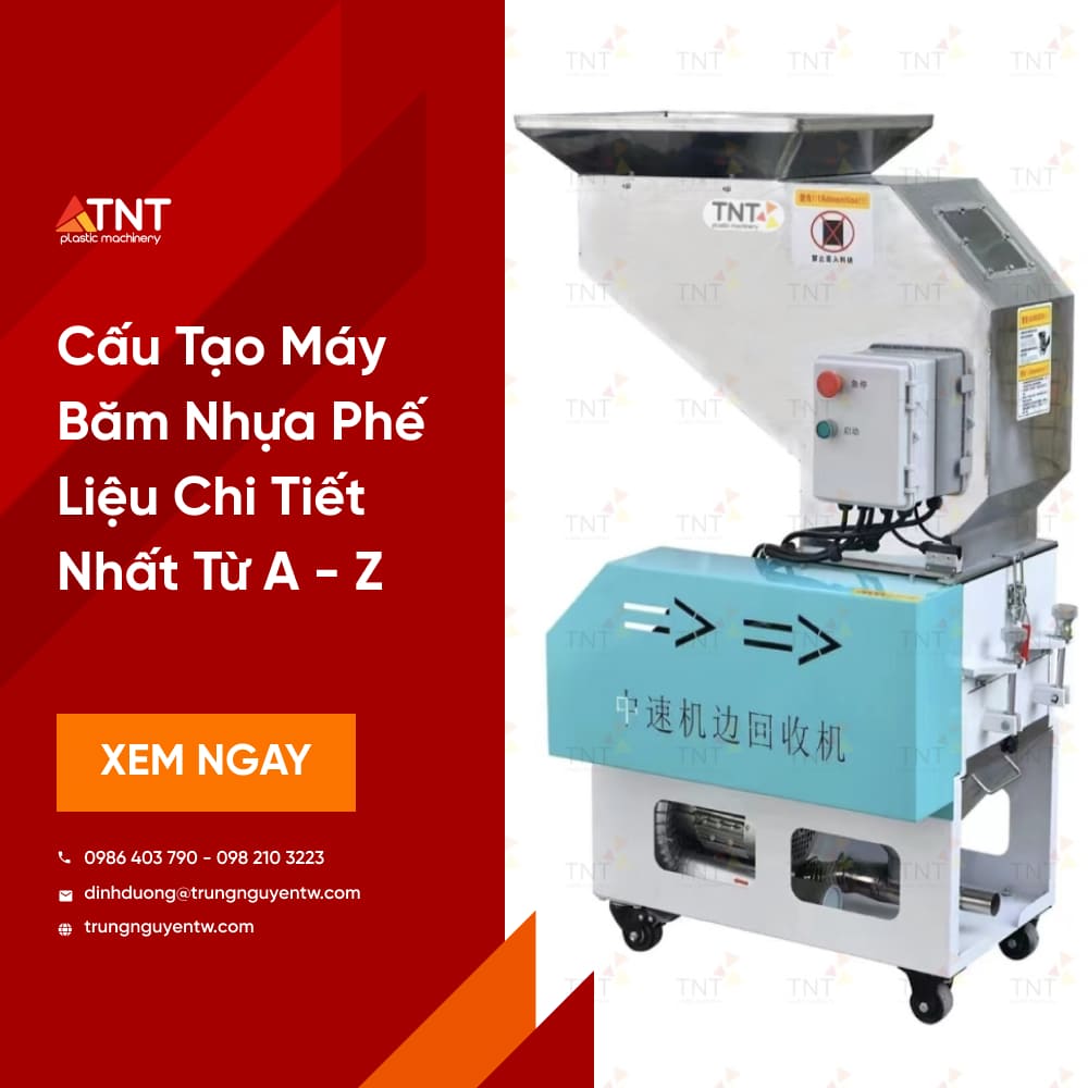 cấu tạo máy băm nhựa phế liệu