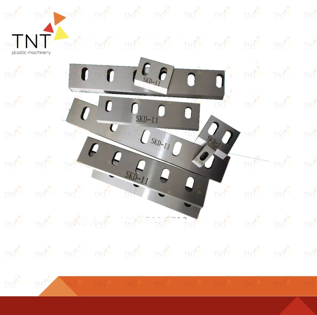 Bộ dao máy băm nhựa chất liệu thép hợp kim chịu lực chống mài mòn
