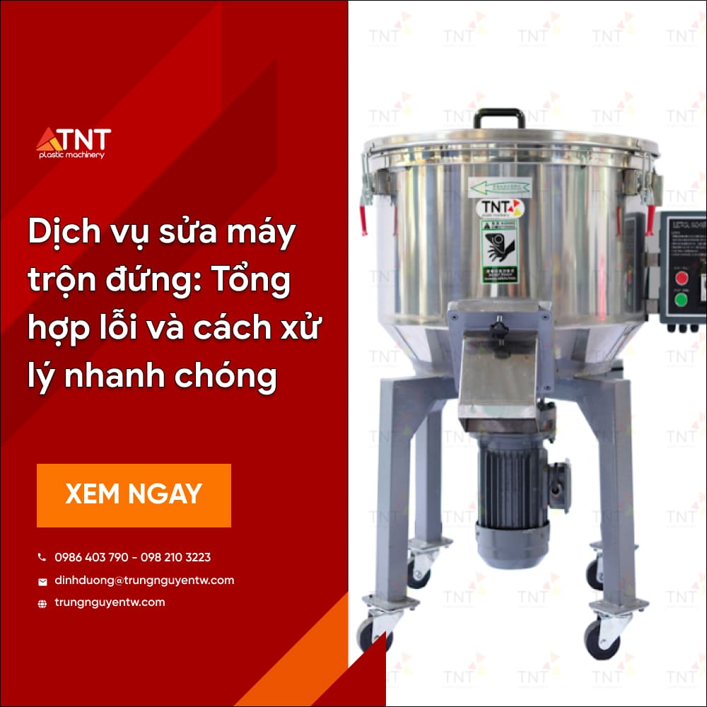 Dịch vụ sửa máy trộn đứng: Tổng hợp lỗi và cách xử lý nhanh chóng