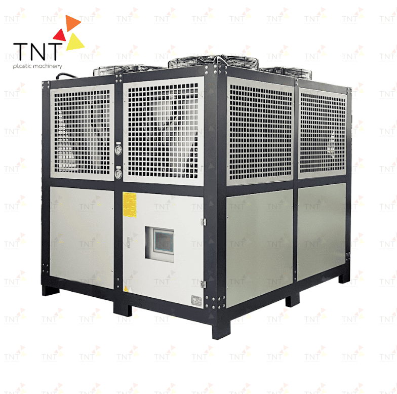 Máy làm lạnh nước Chiller công nghiệp TNT công suất lớn 4 quạt tản nhiệt